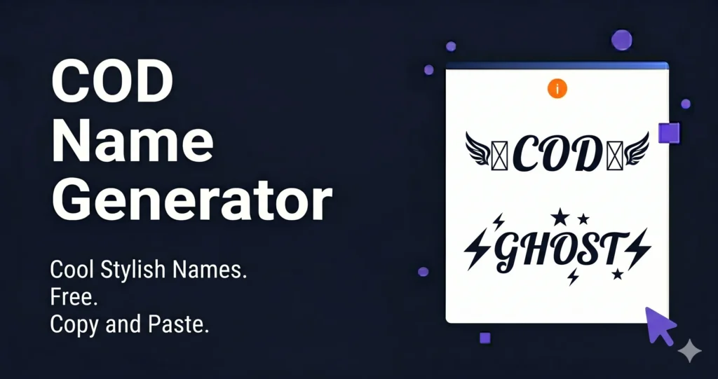 COD Name Generator — Cool Stylish Names Copy Paste Free