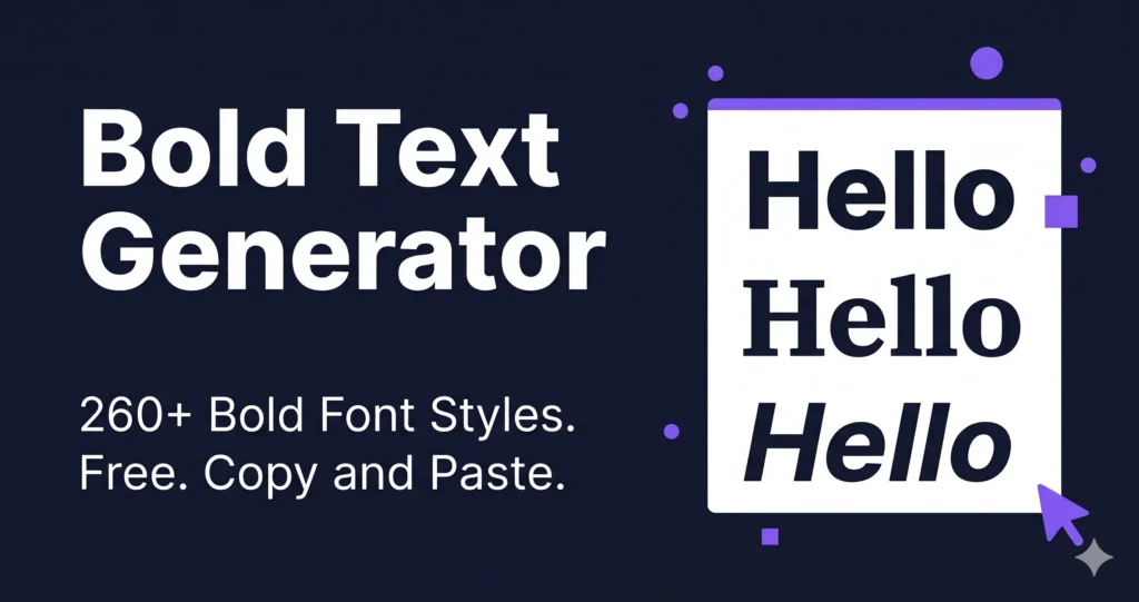 Bold Text Generator 260+ Bold Fonts Copy and Paste - Textchic