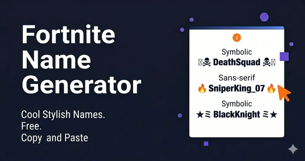 Fortine Names Fortnite Name Generator — Cool Stylish Names Copy Paste